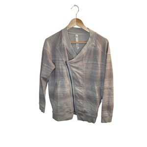 Lululemon Asymmetrical Zip Jacket Space Dye Grey Rose Gold Size 2 Sweatshirt